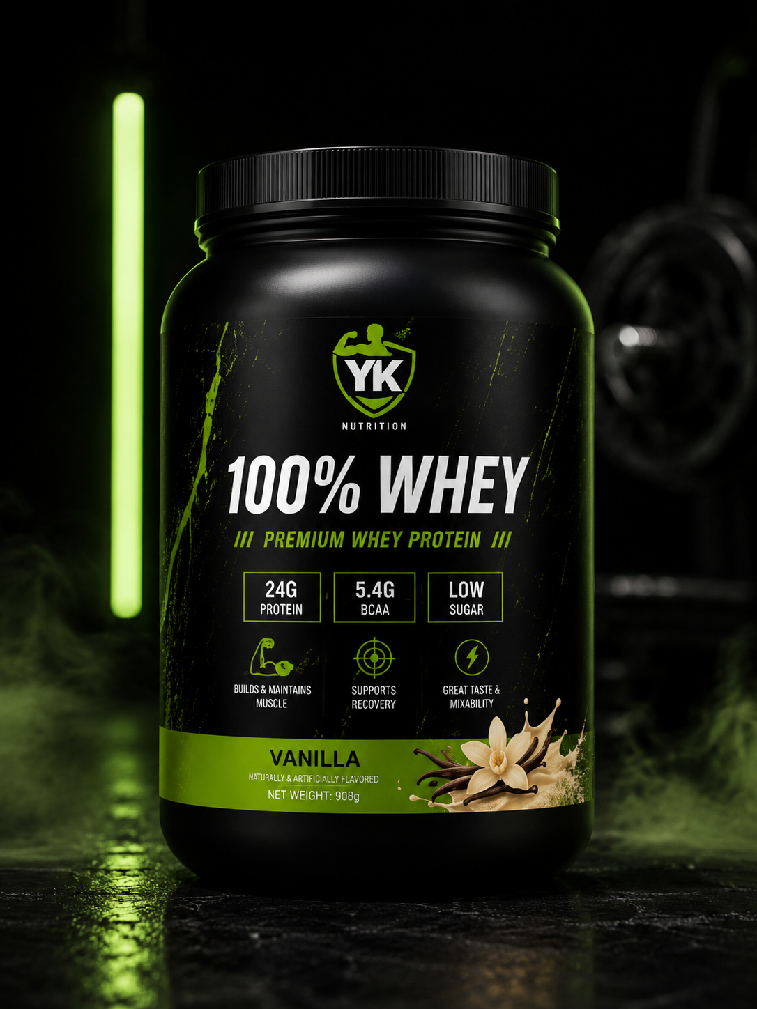 YK Nutrition 100% Whey isolate Protein Vanilla