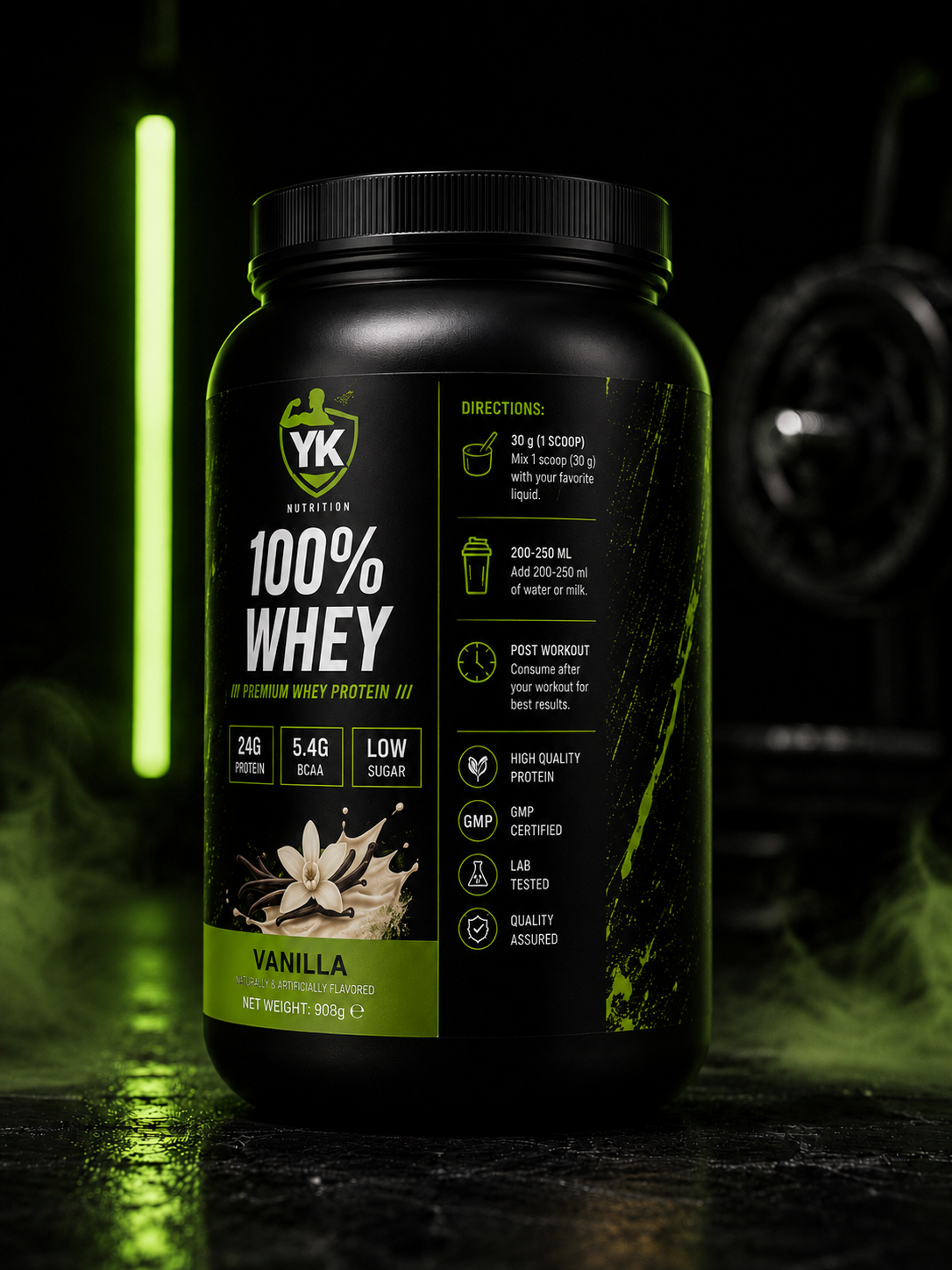 YK Nutrition 100% Whey isolate Protein Vanilla