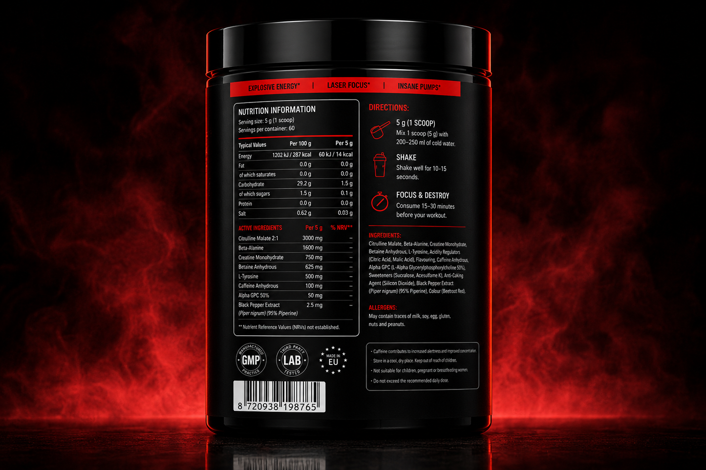 YK Nutrition Pre-Workout Nuke Mode